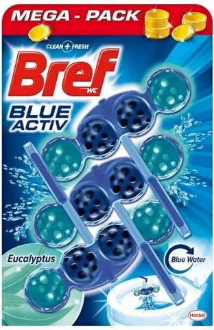Dokud Zásoby Vydrží WC závěs BREF barvící vodu aktiv kuličky 3ks/bal eucalyptus